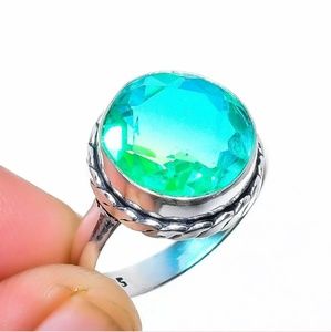 ***Sale*** New Bi-Color Tourmaline 925 Silver Ring.